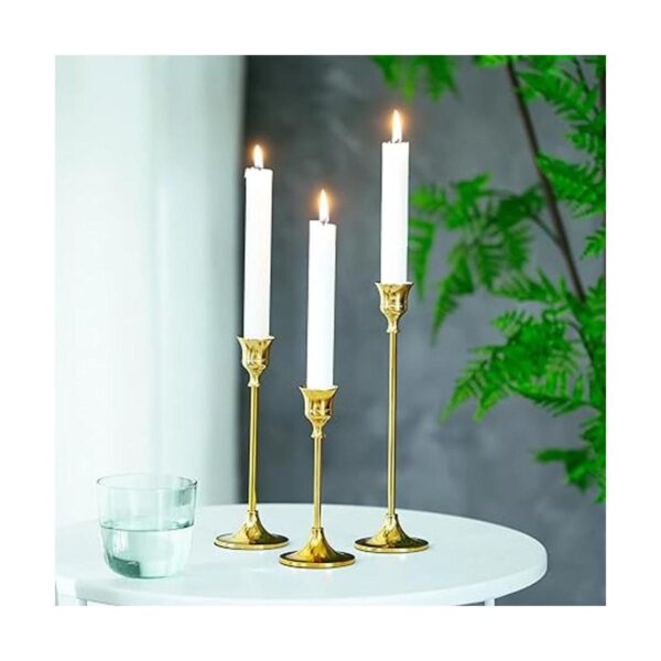 Romadedi Juego de 3 candelabros decorativos para velas