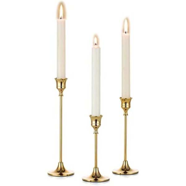Romadedi Juego de 3 candelabros decorativos para velas
