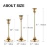 Romadedi Juego de 3 candelabros decorativos para velas
