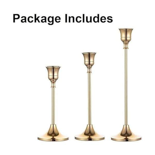 Romadedi Juego de 3 candelabros decorativos para velas
