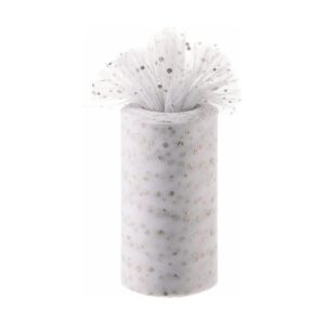 Rollos de tul con purpurina 6 x 50 yardas 150 pies de_1