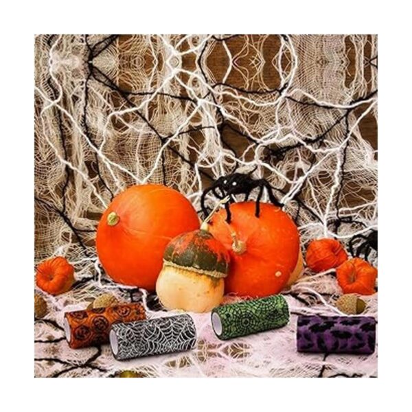 Rollos de tul con purpurina para Halloween 4 unidades_6