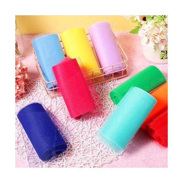 Rollo de tul arcoíris de 20 colores de 6 pulgadas por 25