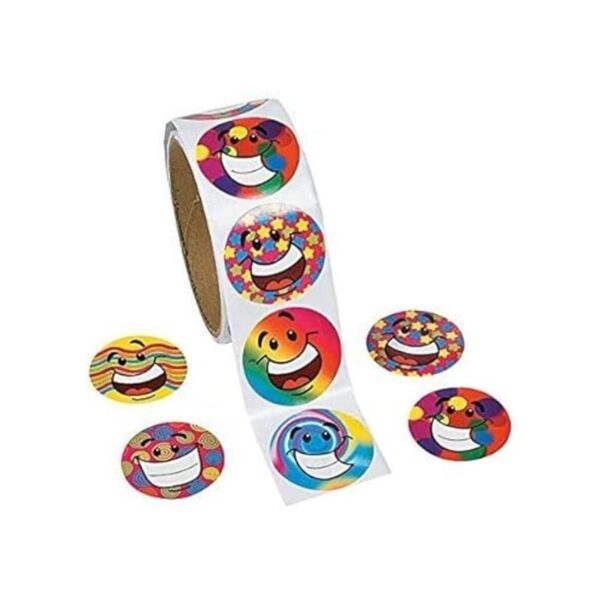 Rollo de calcomanías de 5 rollos de suministros de fiesta