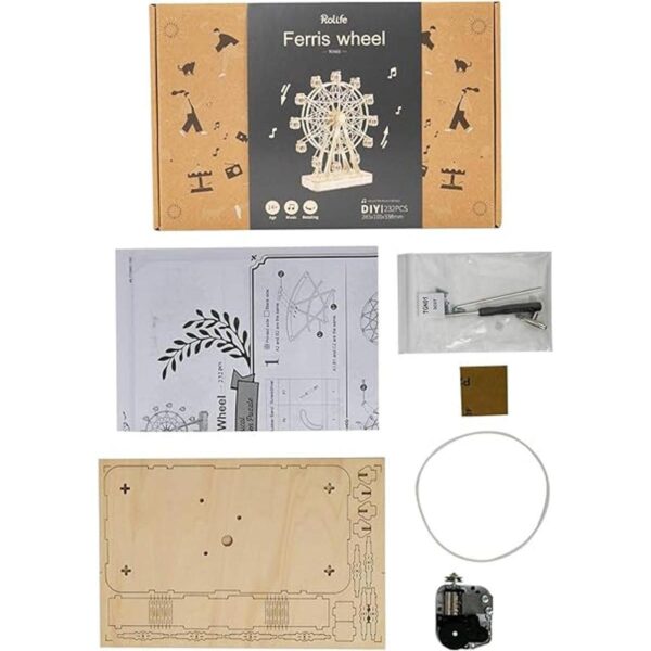 Rolife Rompecabezas de madera 3D caja de música con_6