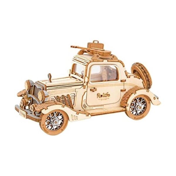 Rolife Rompecabezas de madera 3D modelo de coche retro_1