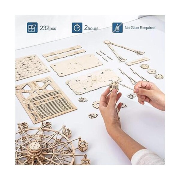 Rolife Rompecabezas de madera 3D caja de música con_4