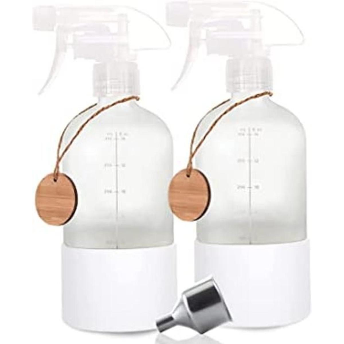 Roetell Botellas de vidrio esmerilado con funda de