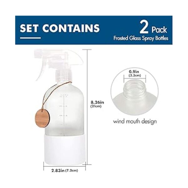 Roetell Botellas de vidrio esmerilado con funda de_2