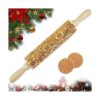 Rodillo de madera en relieve rodillos grabados con patrón