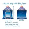 Rocket Ship Tienda de campaña para niños tienda de_6