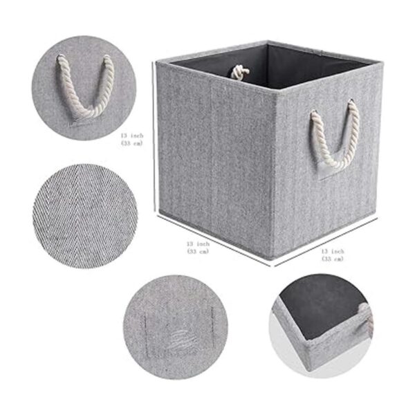 Robuy Paquete de 3 cubos plegables con mango de cuerda de