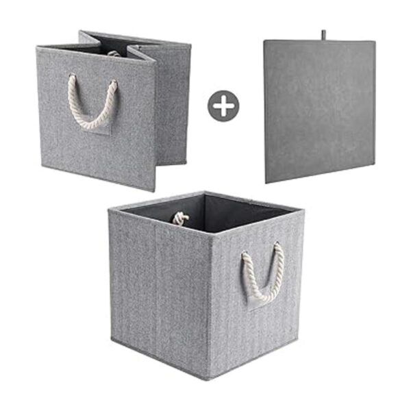 Robuy Paquete de 3 cubos plegables con mango de cuerda de