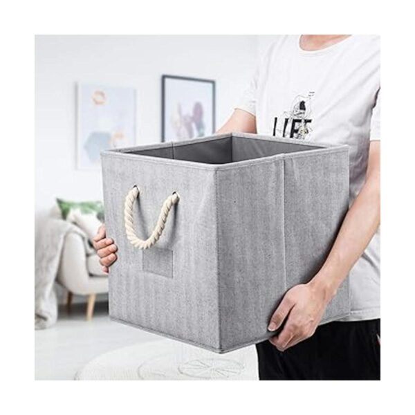 Robuy Paquete de 3 cubos plegables con mango de cuerda de