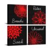 RnnJoile Relax Soak Unwind Breathe Cuarto de baño Arte de_1