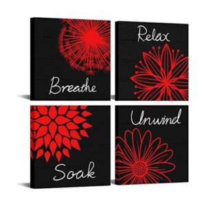 RnnJoile Relax Soak Unwind Breathe Cuarto de baño Arte de_1