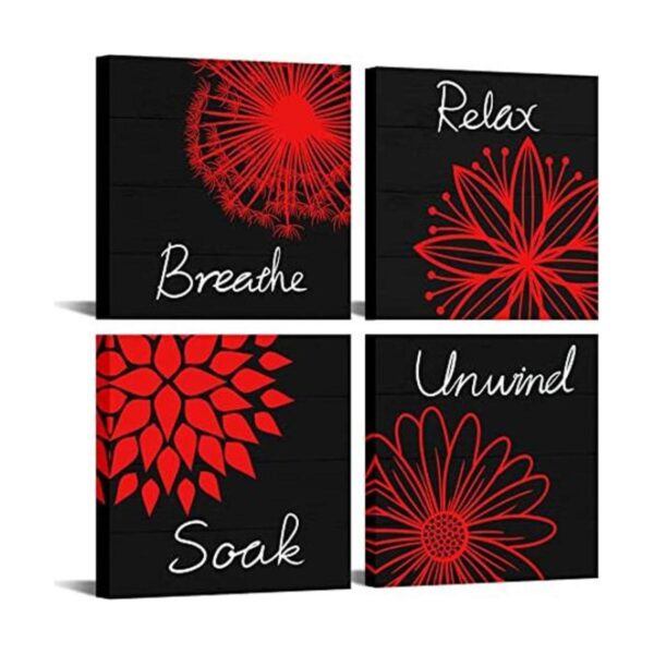 RnnJoile Relax Soak Unwind Breathe Cuarto de baño Arte de_1