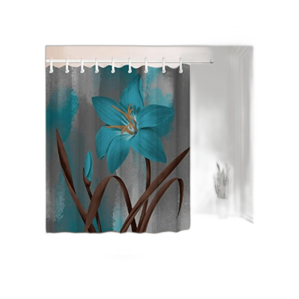 RnnJoile Lily Juego de cortinas de ducha con flores_1