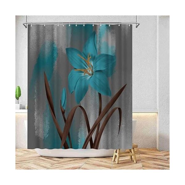 RnnJoile Lily Juego de cortinas de ducha con flores_2