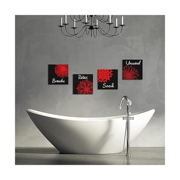 RnnJoile Relax Soak Unwind Breathe Cuarto de baño Arte de_4