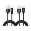 RoFI Cable USB tipo C 2 unidades Cable USB C de 2 pies_1