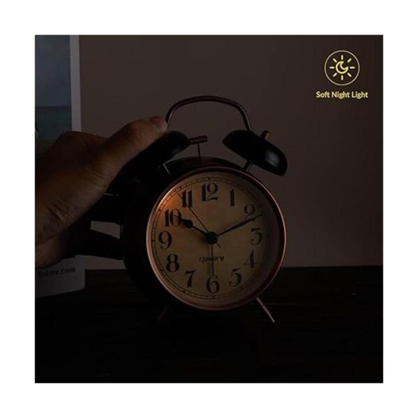 Rjuwurv Reloj despertador alto de 4 pulgadas luz_5