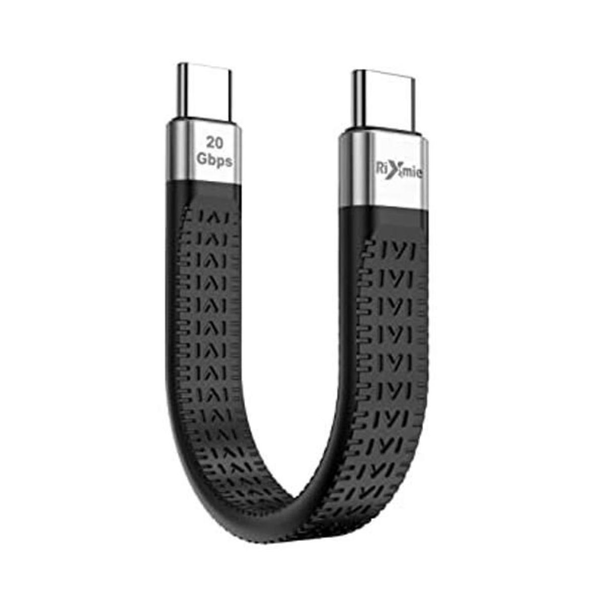 Rixmie Cable USBC corto 5 pulgadas carga rápida PD de