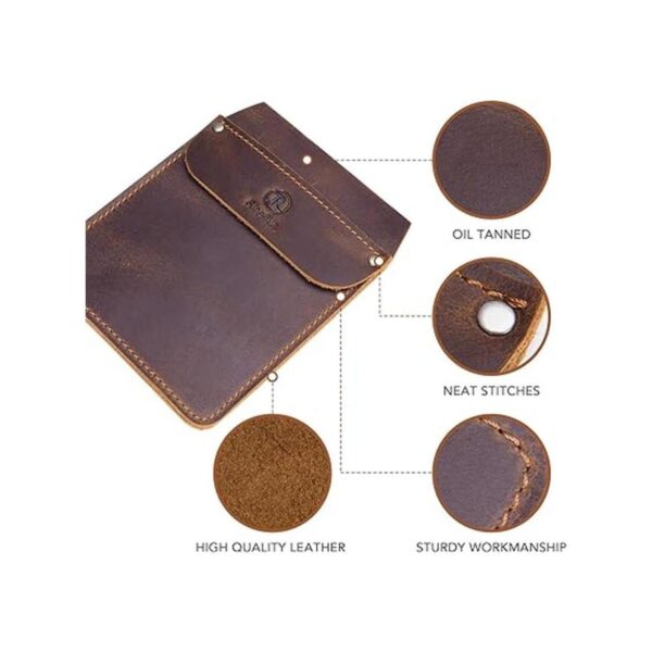 RingSun RS10 Protector de bolsillo de cuero genuino para