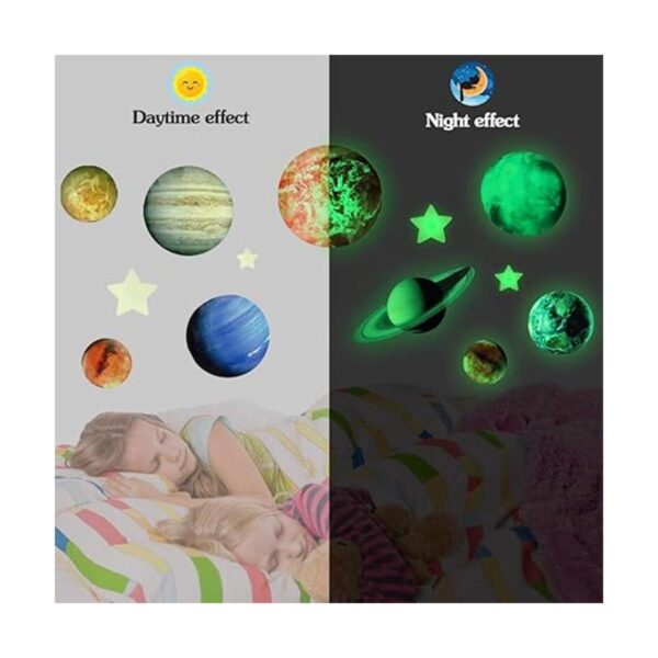 Resplandor en la oscuridad planetas estrellas espaciales_2