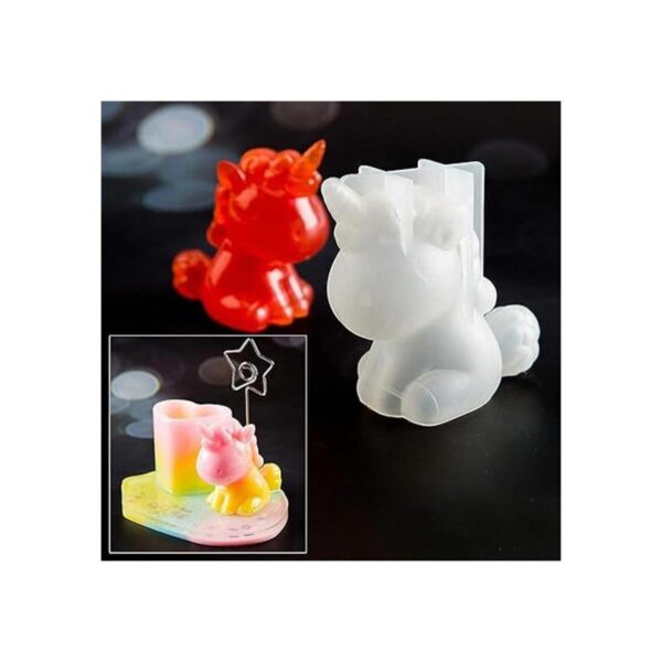 ResinPro 3 moldes de resina epoxi con base de unicornio y