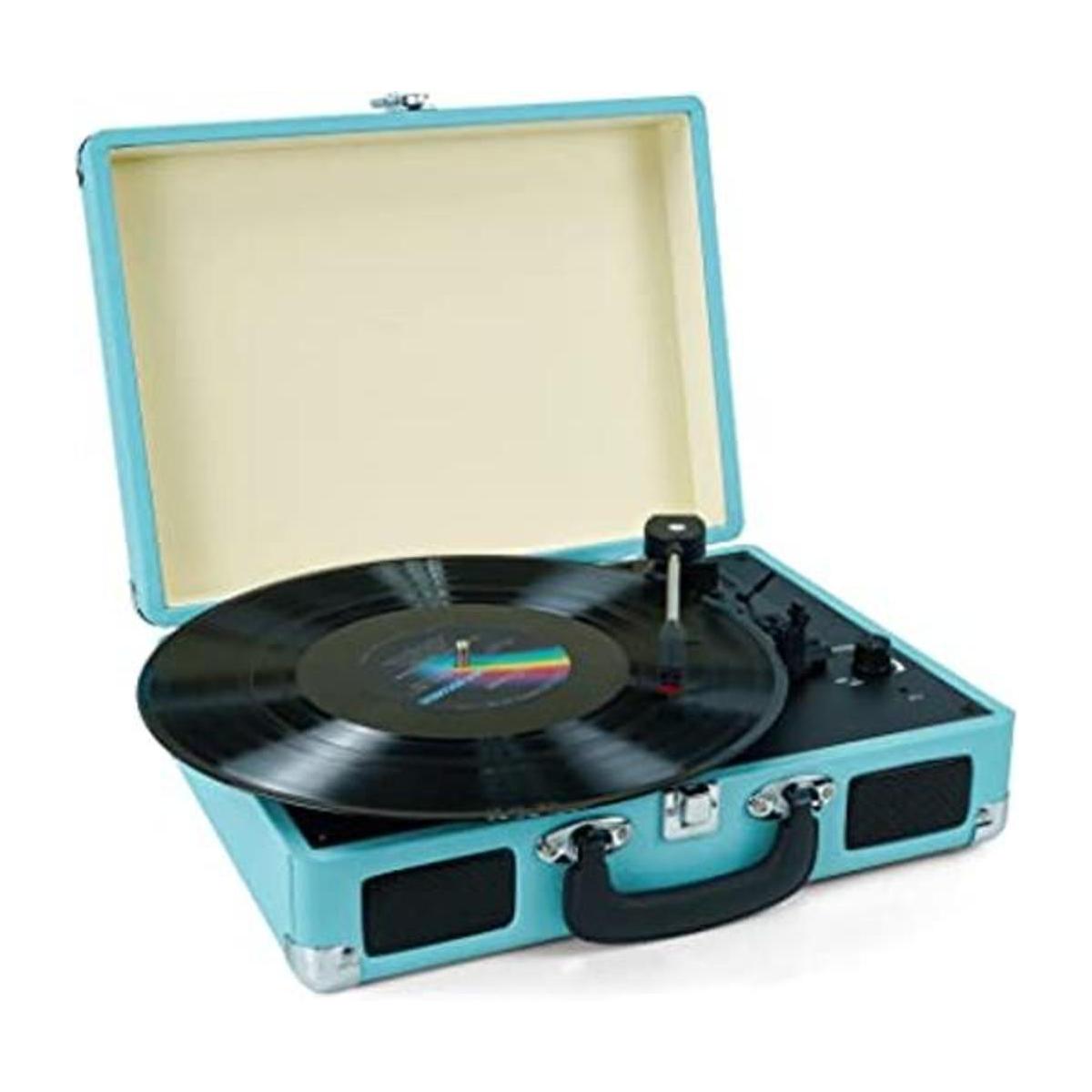 Reproductor de discos de vinilo maleta de 3 velocidades