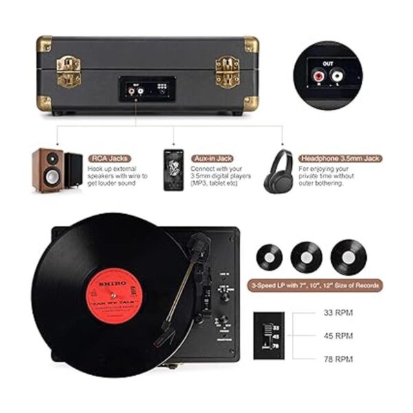 Reproductor de discos de vinilo de 3 velocidades maleta_3