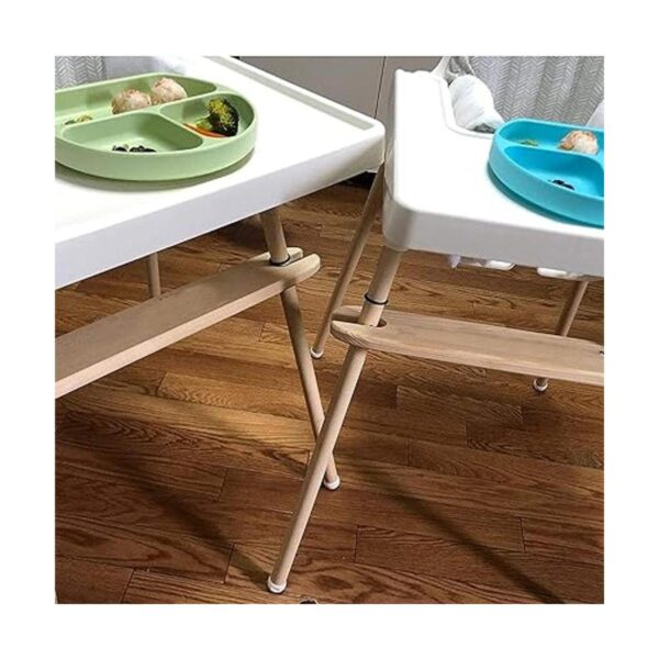Reposapiés para silla alta reposapiés de madera de bambú_2