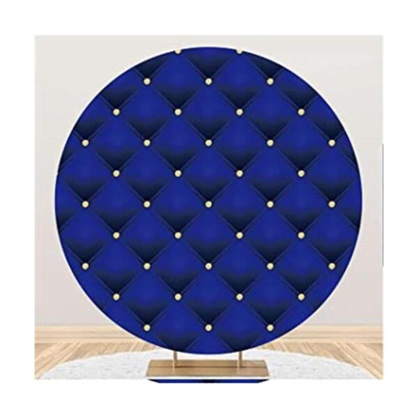Renaiss Funda redonda de 8.9 x 9.2 ft color azul real_1