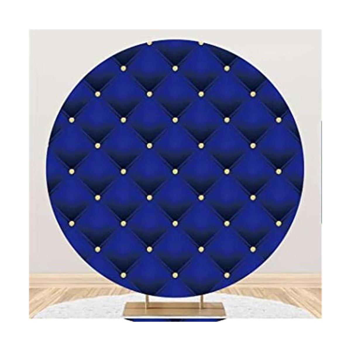 Renaiss Funda redonda de 8.9 x 9.2 ft color azul real