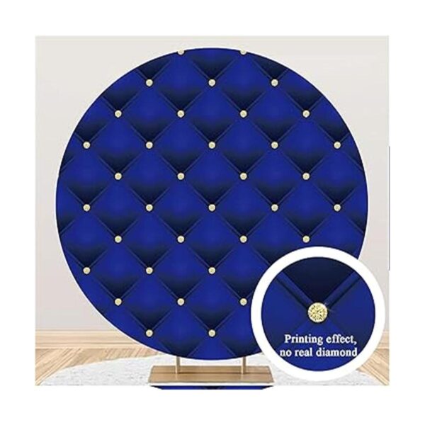 Renaiss Funda redonda de 8.9 x 9.2 ft color azul real_3