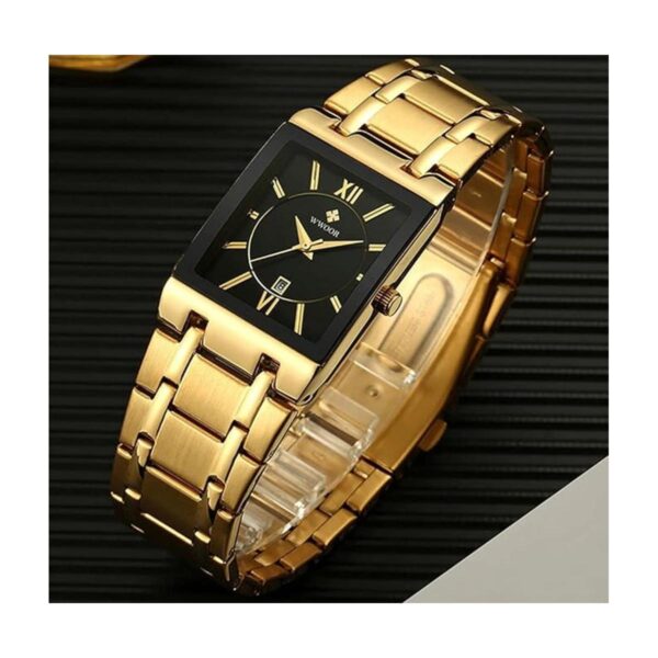 Relojes cuadrados para hombre de acero inoxidable de_4