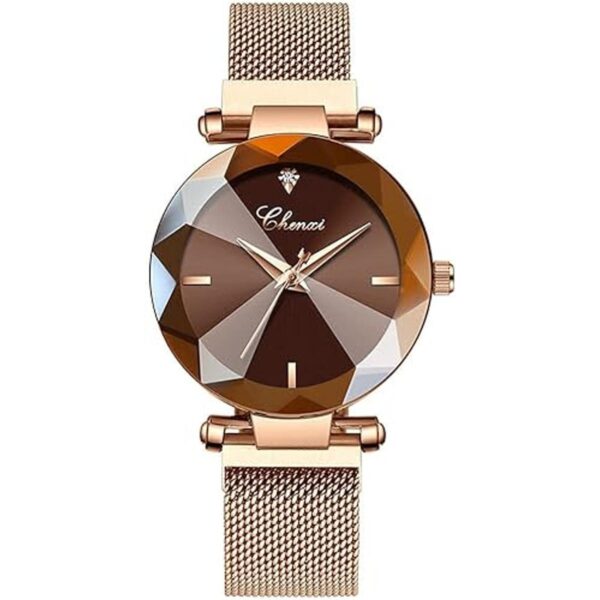 Relojes de moda para mujer reloj de cuarzo japonés oro_1