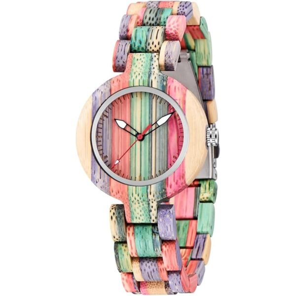 Relojes de madera analógica de cuarzo analógico de madera_1