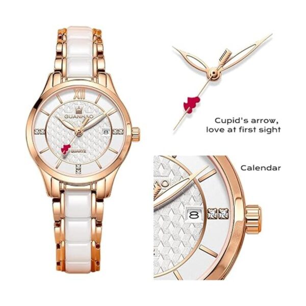 Relojes de cerámica blanca para mujer relojes de moda_3