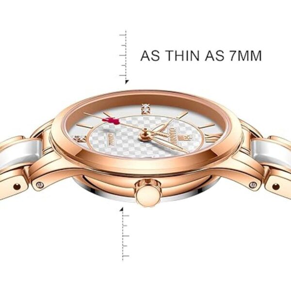 Relojes de cerámica blanca para mujer relojes de moda_4
