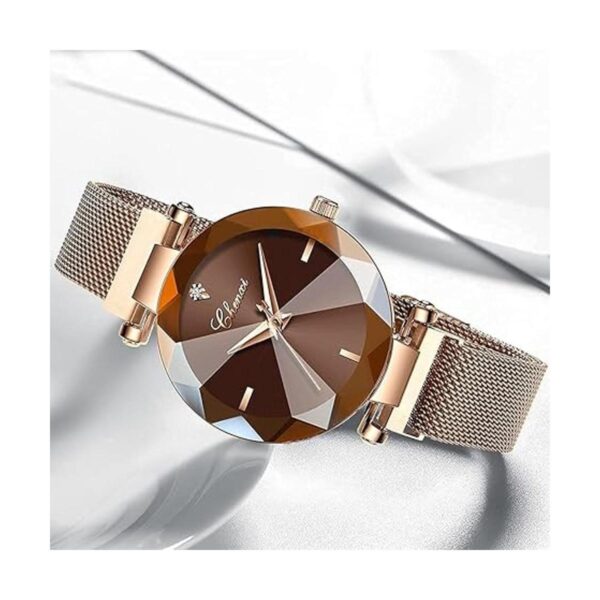 Relojes de moda para mujer reloj de cuarzo japonés oro_2
