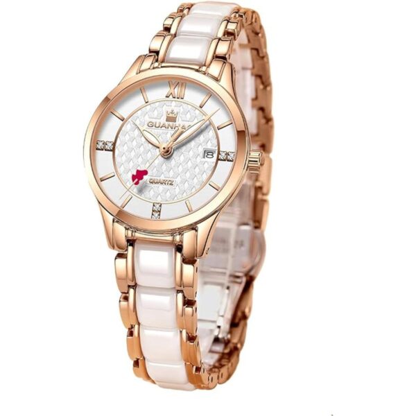 Relojes de cerámica blanca para mujer relojes de moda_1