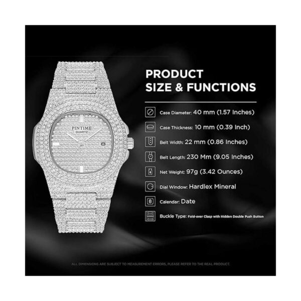 Reloj unisex de lujo con diamantes de cristal reloj de