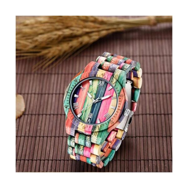 Relojes de madera para hombre hechos a mano coloridos_2
