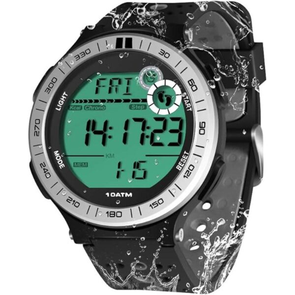 Reloj subacuático de 328.1 ft podómetro para hombres y