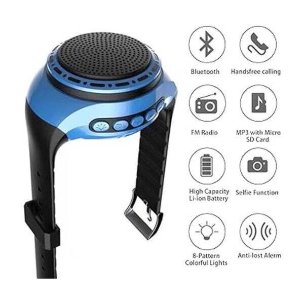Reloj inalámbrico impermeable con altavoz Bluetooth_2
