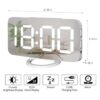 Reloj despertador digital pantalla LED con espejo grande_5