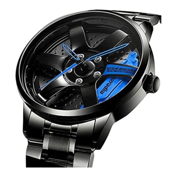 Reloj de rueda de automóvil reloj de acero inoxidable con