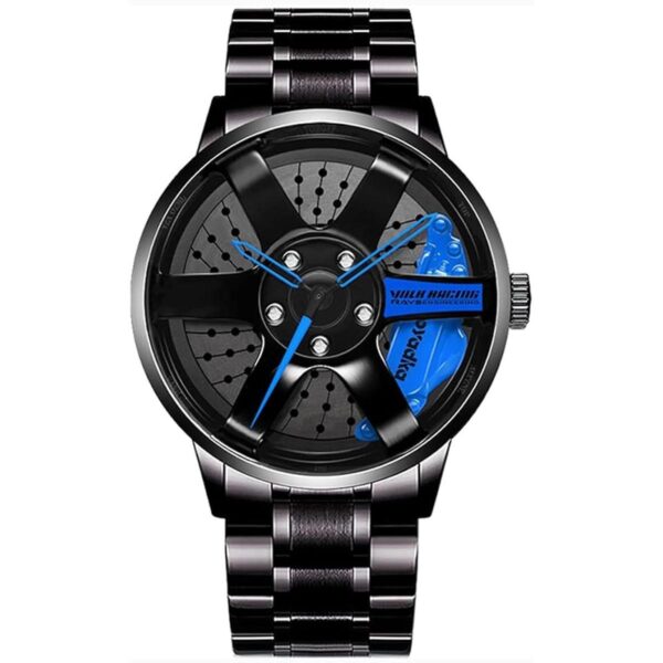 Reloj de rueda de automóvil reloj de acero inoxidable con